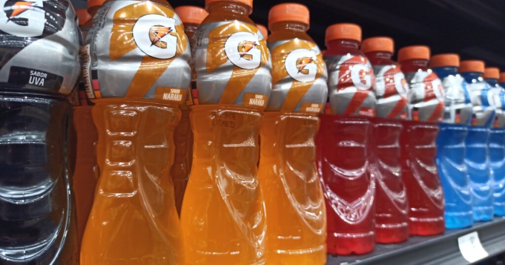 Nicolas Romero, Estado de Mexico, Edo. Mex., Mexico - 03 12 2024: Chedraui Supermarket. Gatorade Products Display, Refreshing Hydration