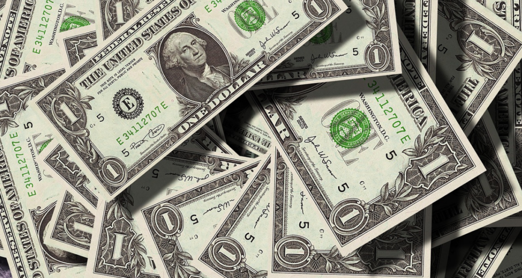 $1 bills.