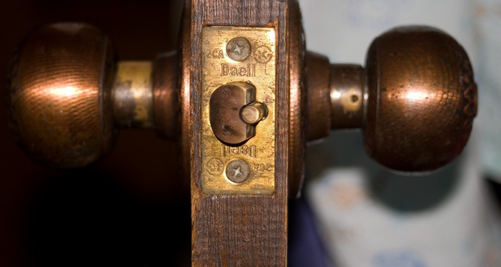 Doorknobs. Blurred background.
