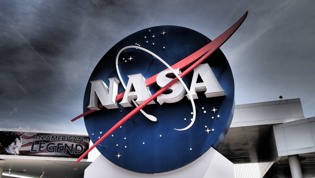 NASA logo outside building