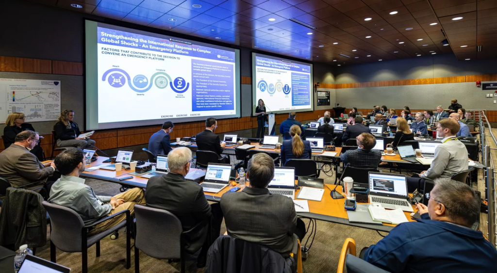 Meeting of NASA and FEMA minds to discuss plans for future space endeavours