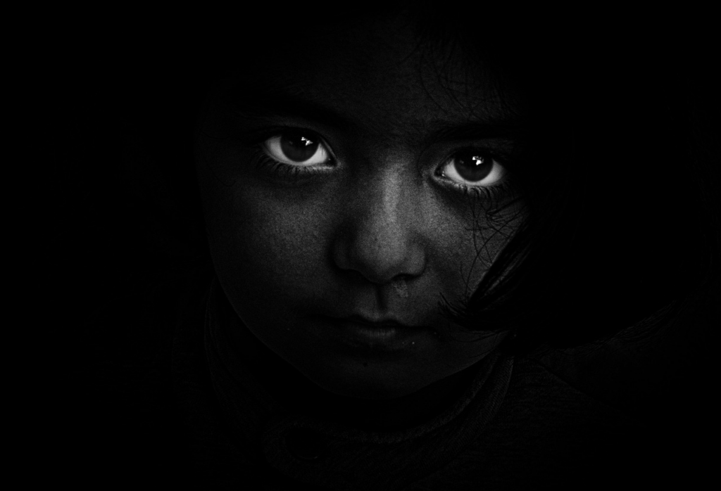 child in the dark