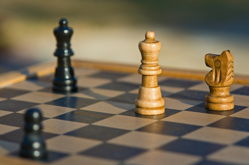 chess pieces on a board