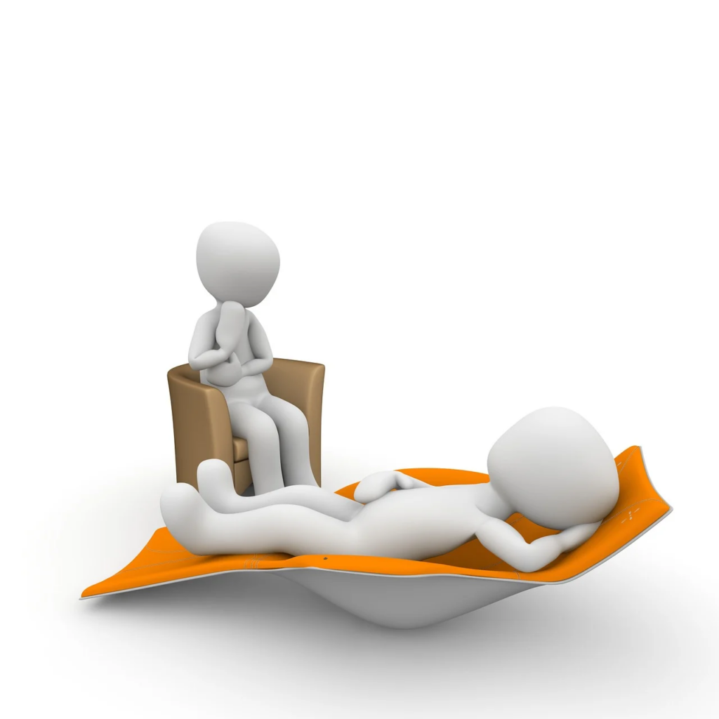 person laying down taking part in therapy