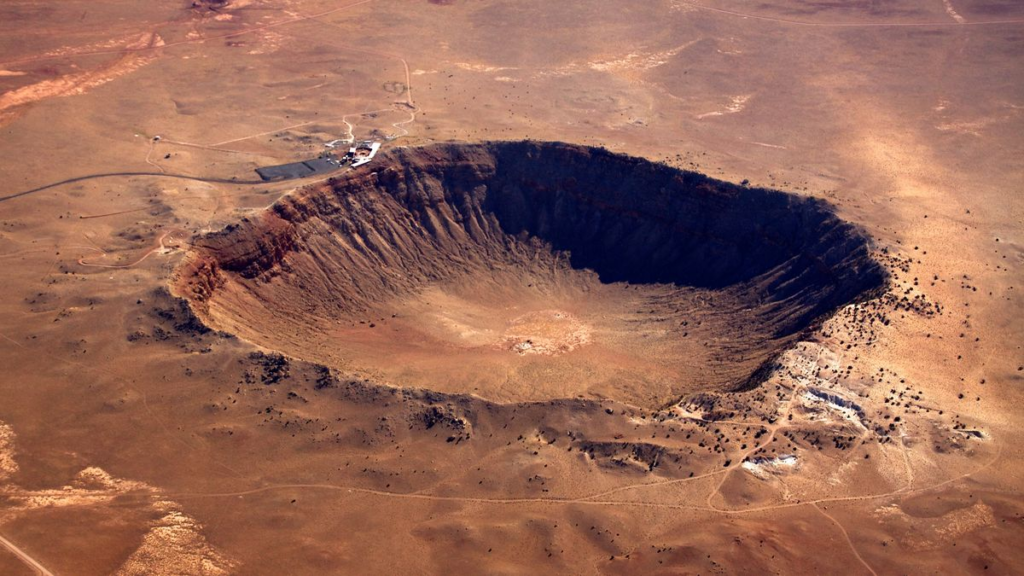 Barringer Crater is approximately 570 feet (174 meters) deep