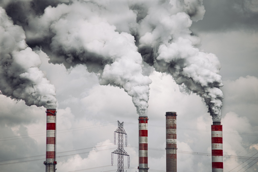 factory pumping out pollution