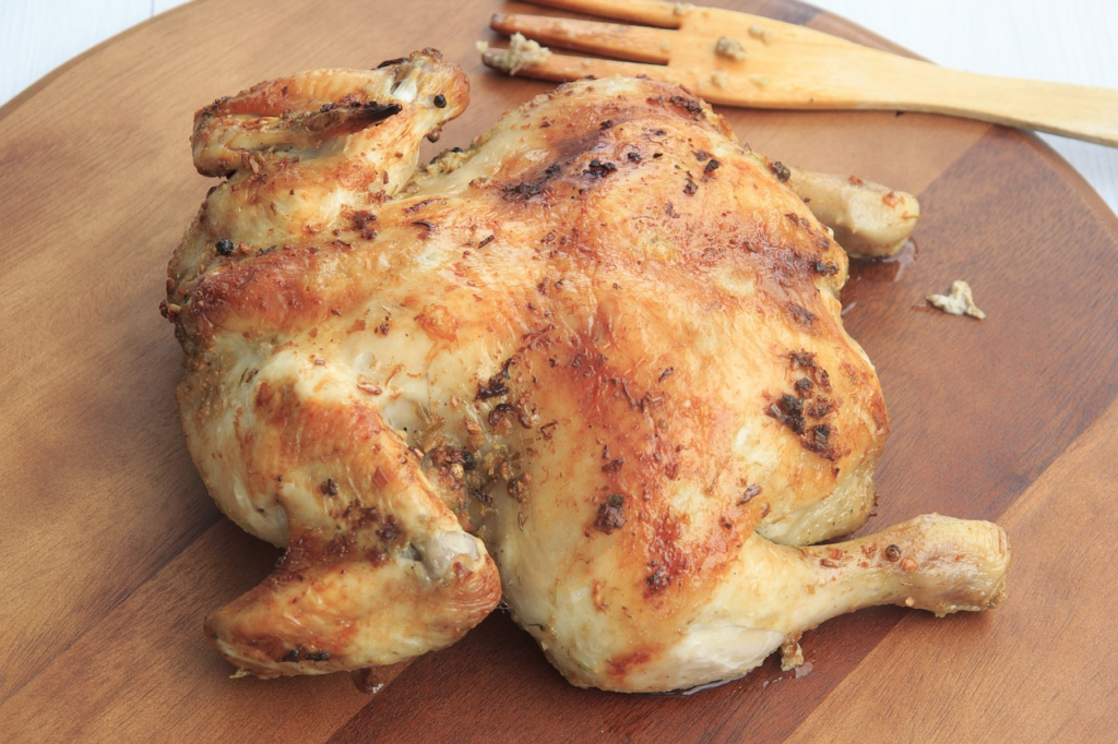 cooked whole chicken