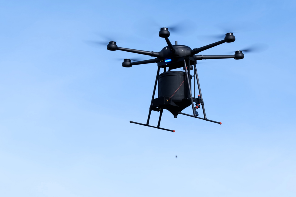 Australian restoration company AirSeed Technologies has developed seed-planting drones that can drop 40,000 seed pods a day to reforest remote, hazardous and inaccessible areas that were cleared by logging or by natural disasters such as wildfires. 