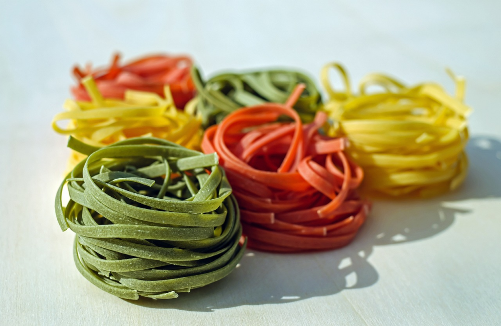 colourful balls of pasta