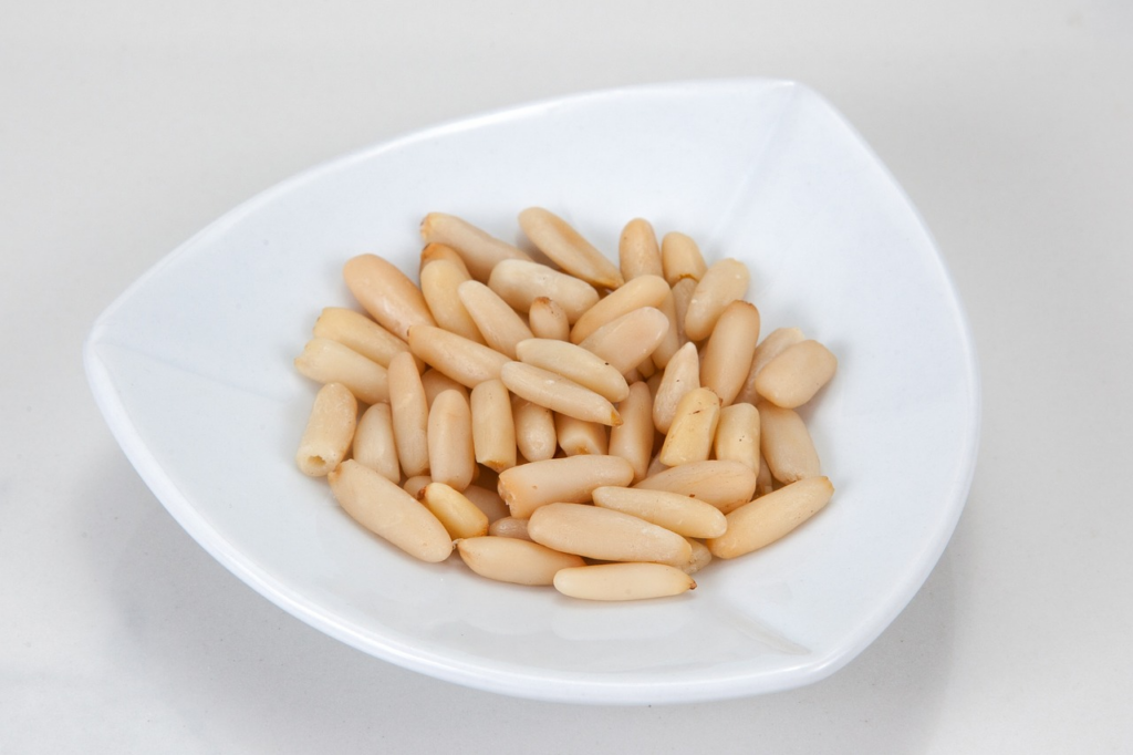 a small bowl of pine nuts