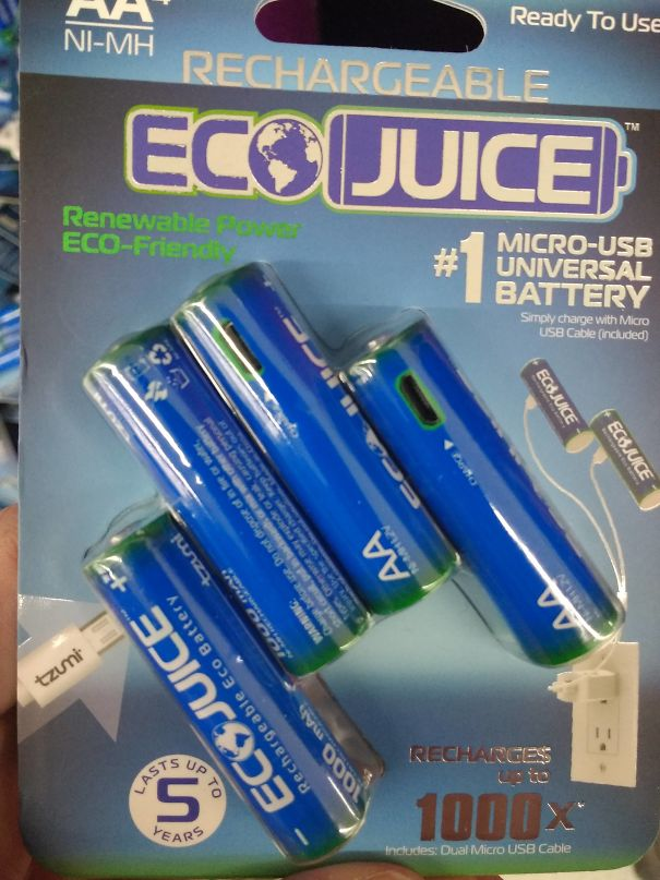 Batteries with USB port