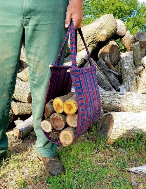 DIY firewood carrier