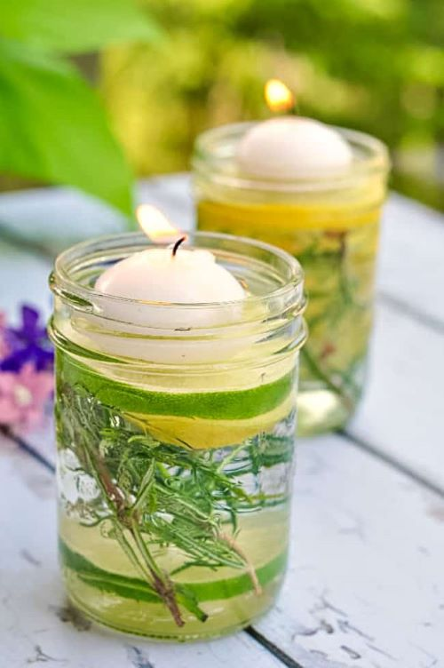 Homemade Citronella Candles