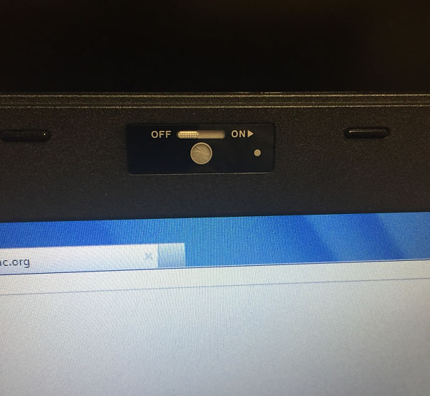 laptop with webcam cover