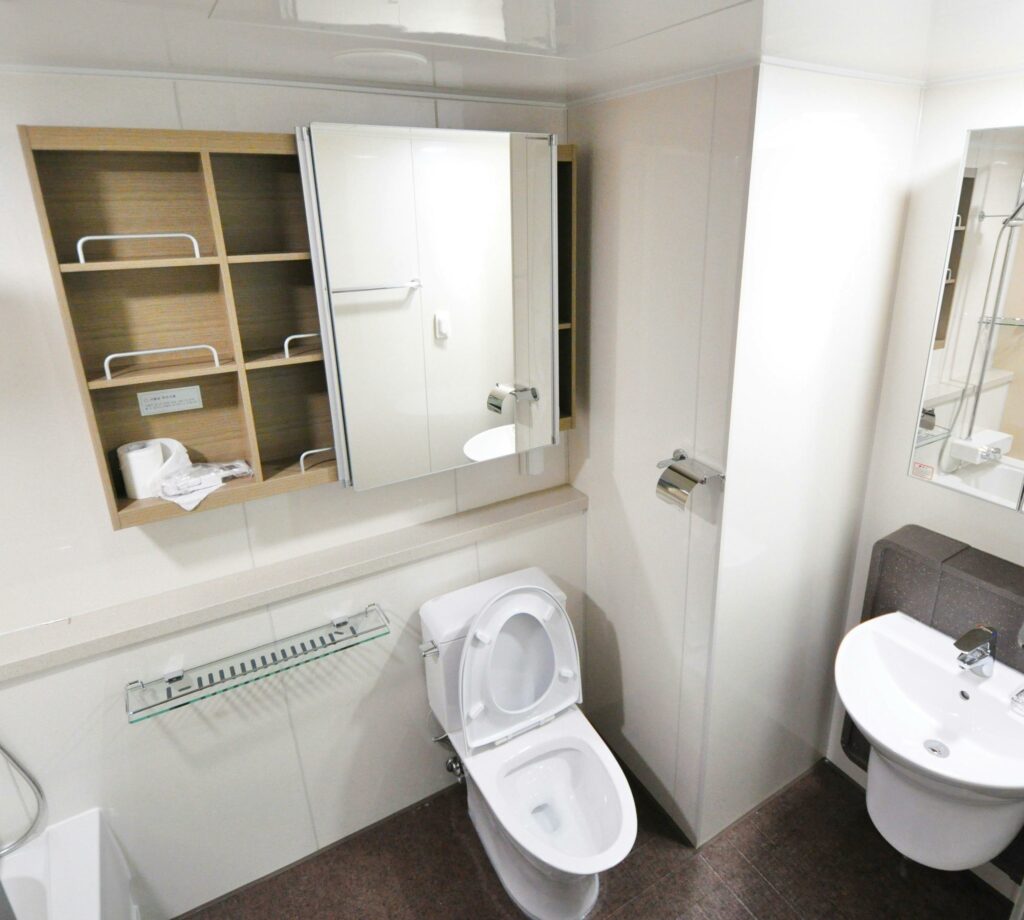 White Water Closet in Bathroom
