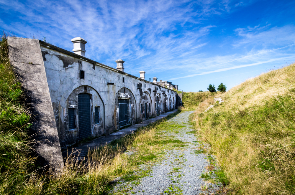 Old defense fortifications on McNab's Island in Halifax Harbour Nova Scotia Canada
