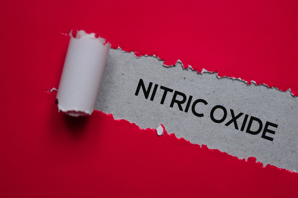 Nitric Oxide Text written in torn paper. Medical concept
