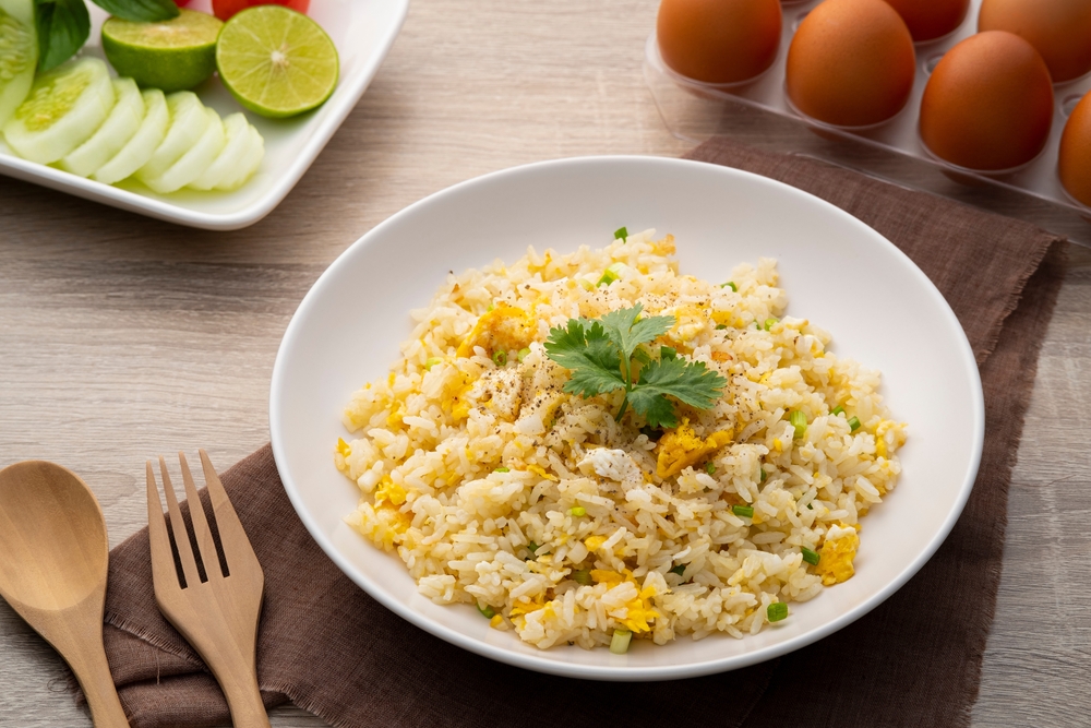Thai Fried rice with egg.Easy food
