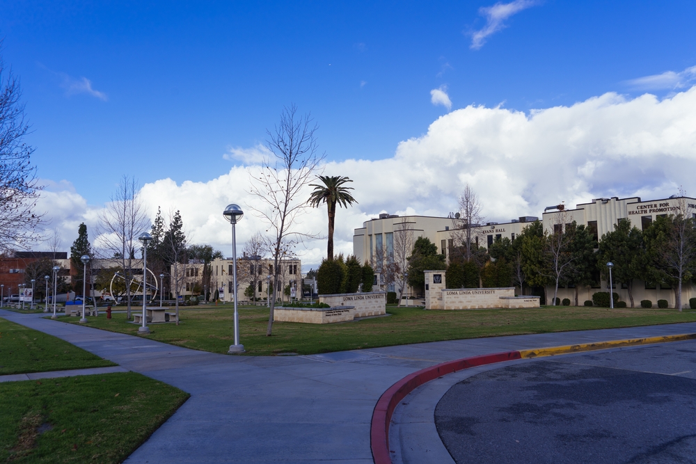 Loma Linda, California USA - 12 28 2021: The campus of the Loma Linda University at Loma Linda, California USA
