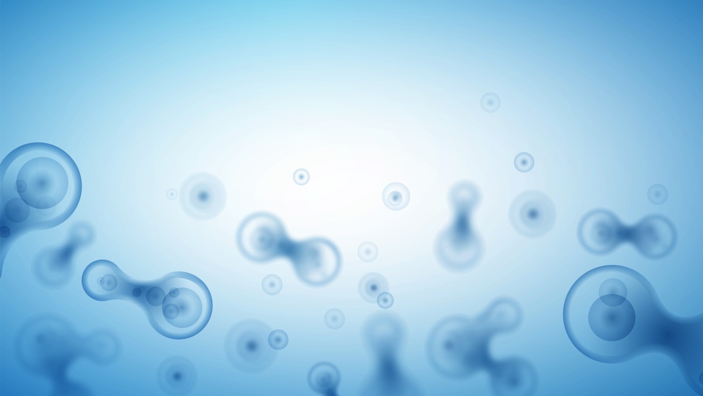 blue cell life biology medicine scientific molecular research background
