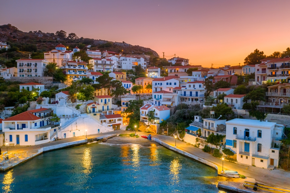 Traditional village of Evdilos, in Ikaria island, Greece