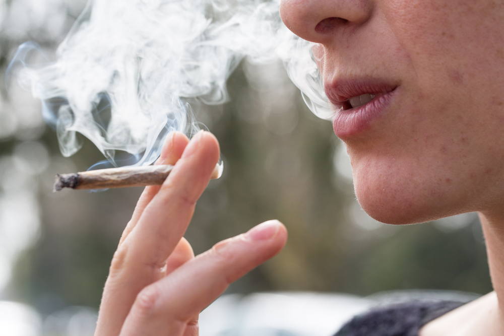 Cigarette handmade with cannabis
