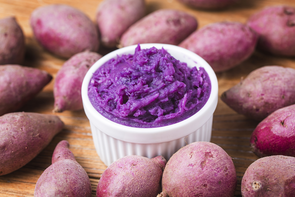 Purple sweet potato mash