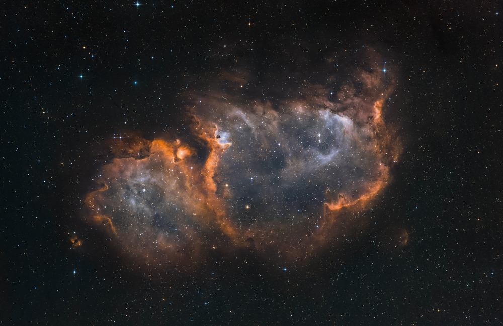 The Soul Nebula in the constellation Cassiopeia (narrow band light)
