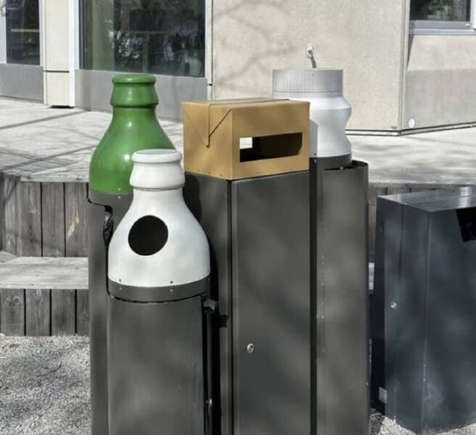 recycling bins