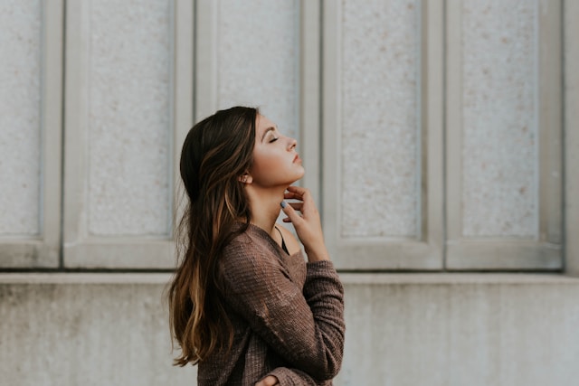 girl in brown 