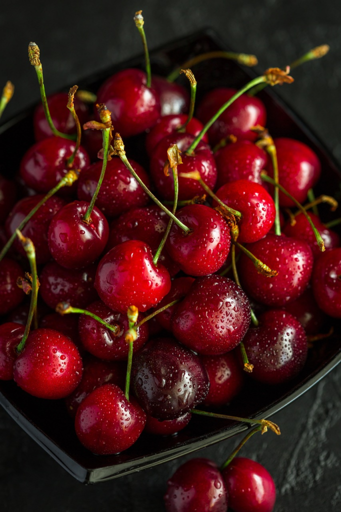 closeup of cherries