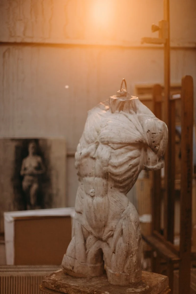 statue of a human body