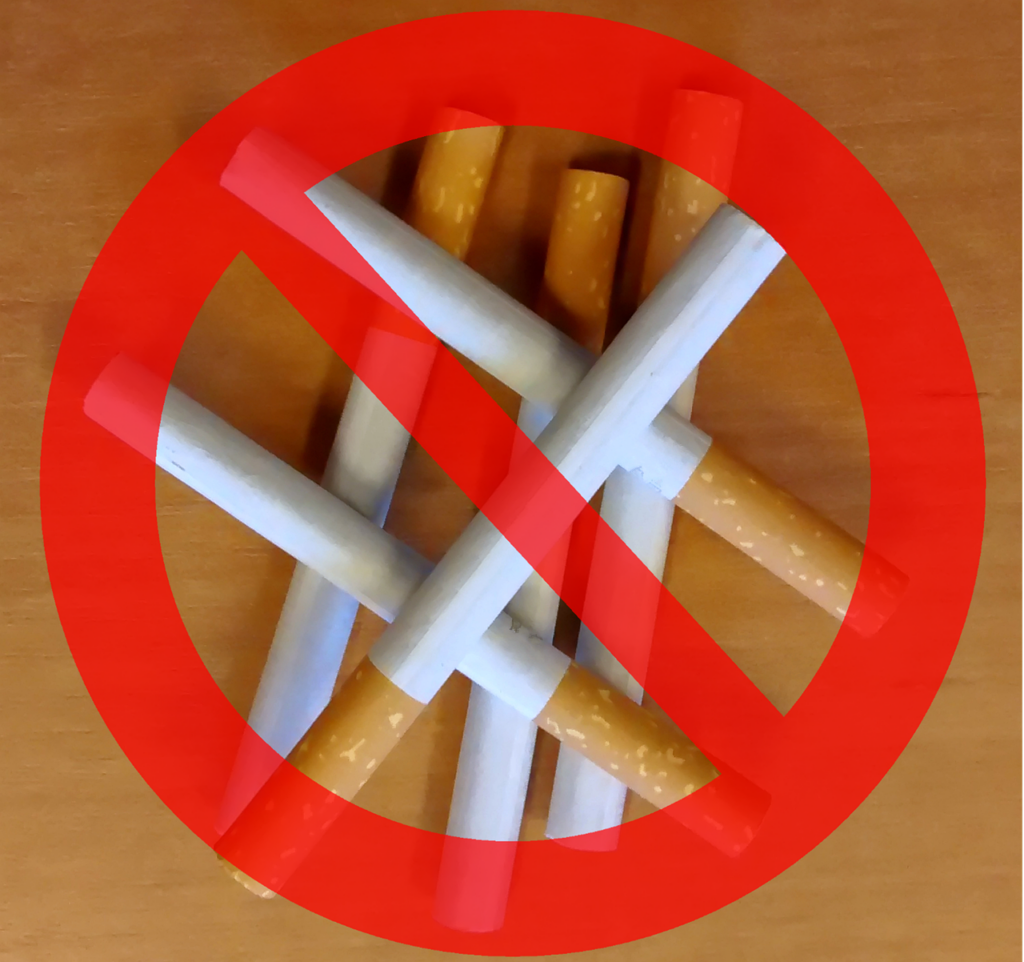 a group of cigarettes being denied