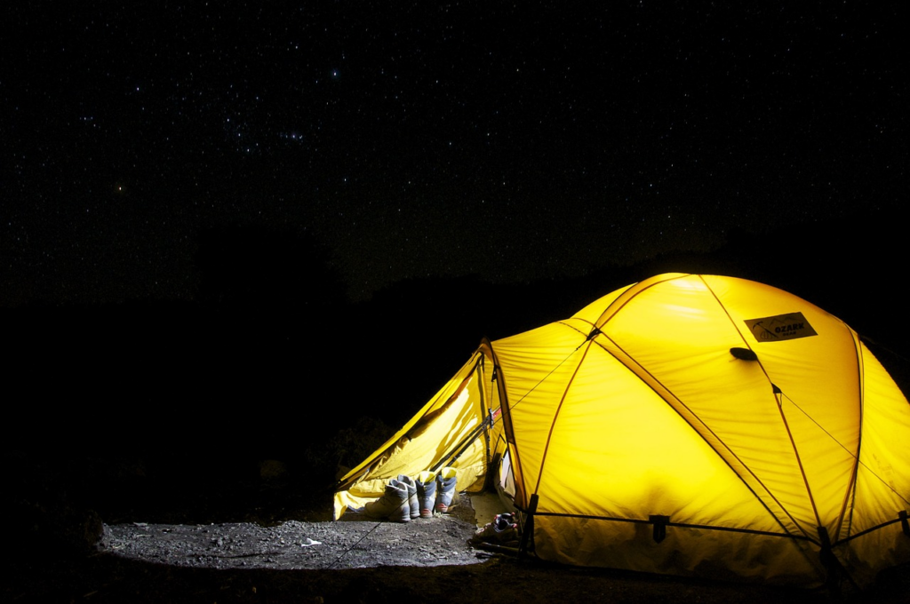 a tent helps reduce exposure as well