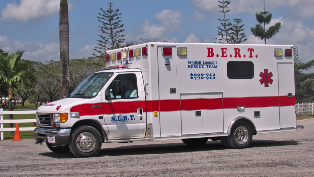 ambulance on the road
