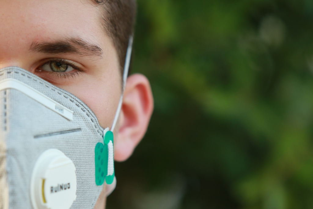 Person wearing medical mask