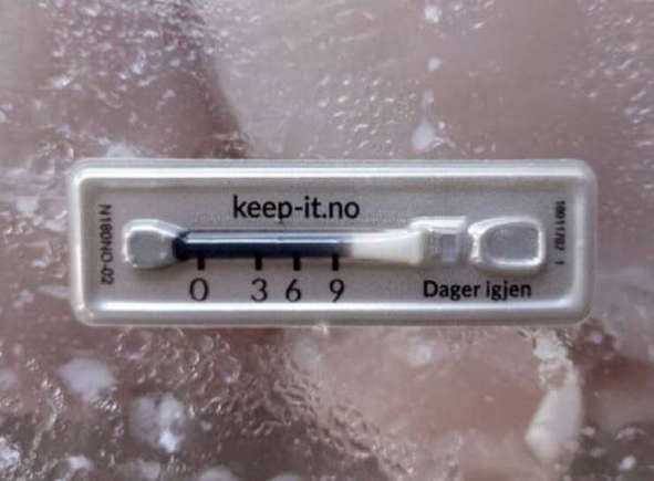 meat packages with indicator