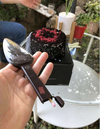 cake and spoon