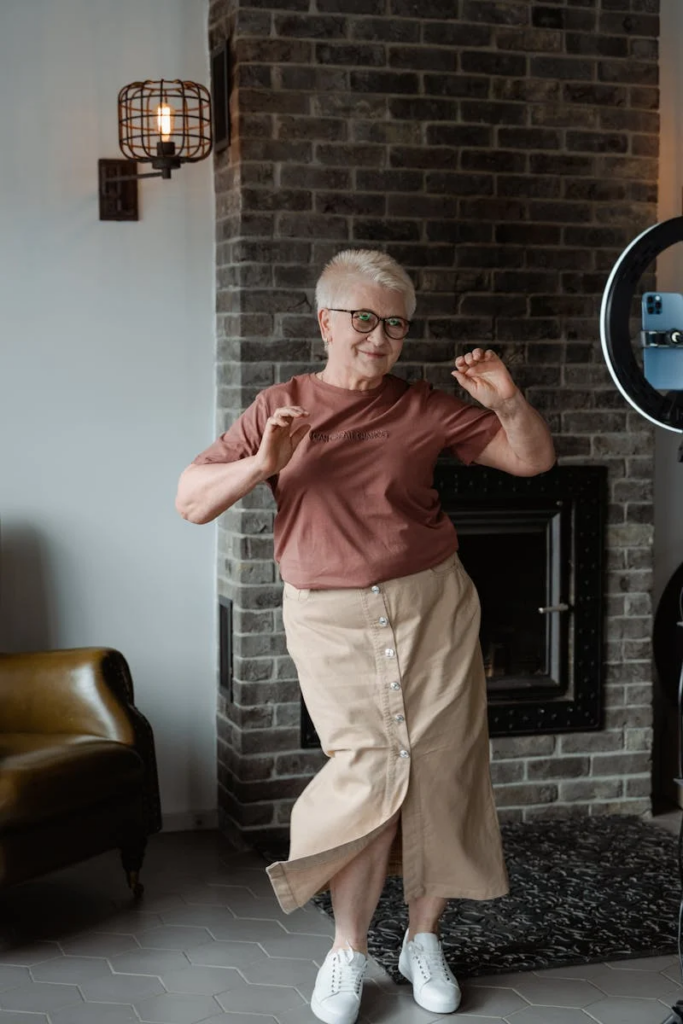 dancing in the living room