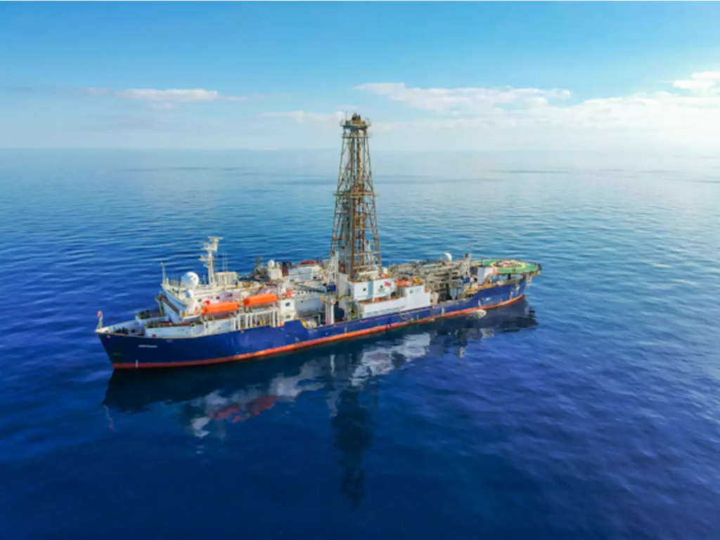 The drilling took place in the Atlantic Ocean.