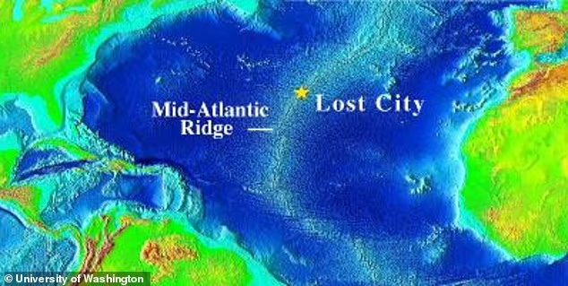 The researchers drilled their core near the 'Lost City,' a system of hydrothermal vents that lies along the Mid-Atlantic Ridge.

