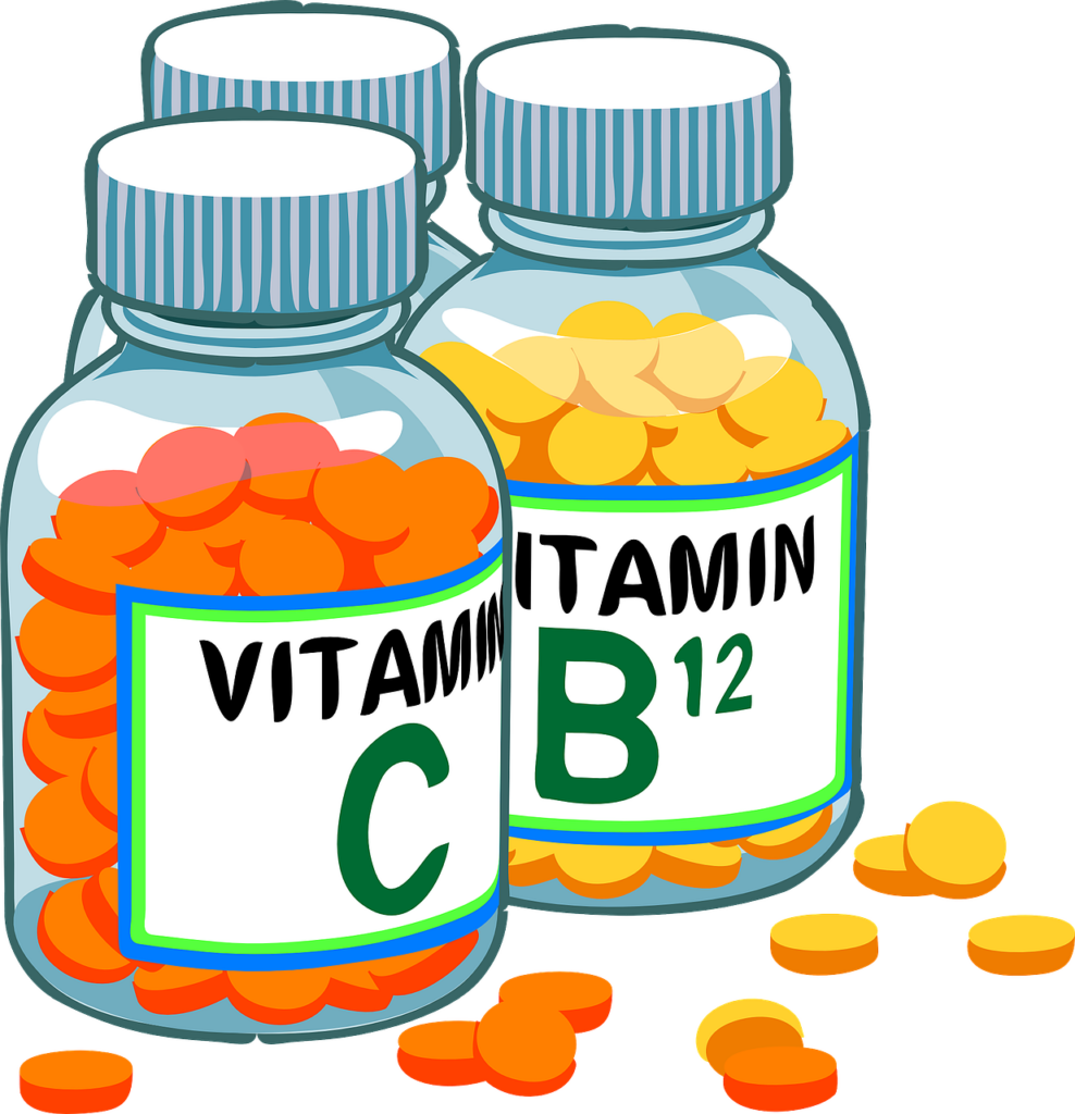 Vitamins in containers