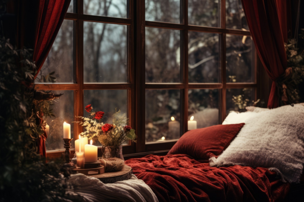 cozy window lounging area