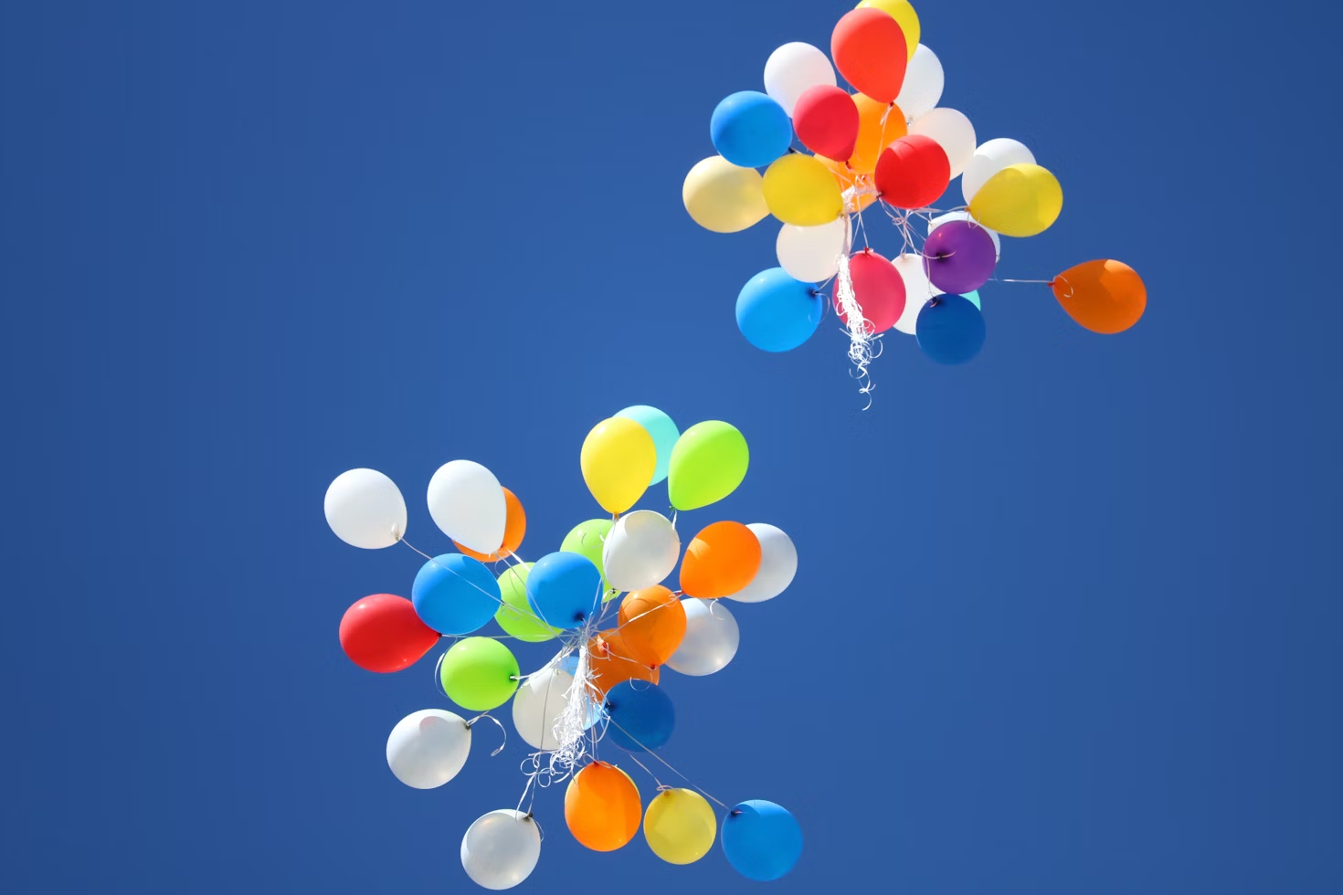 Colorful helium balloons