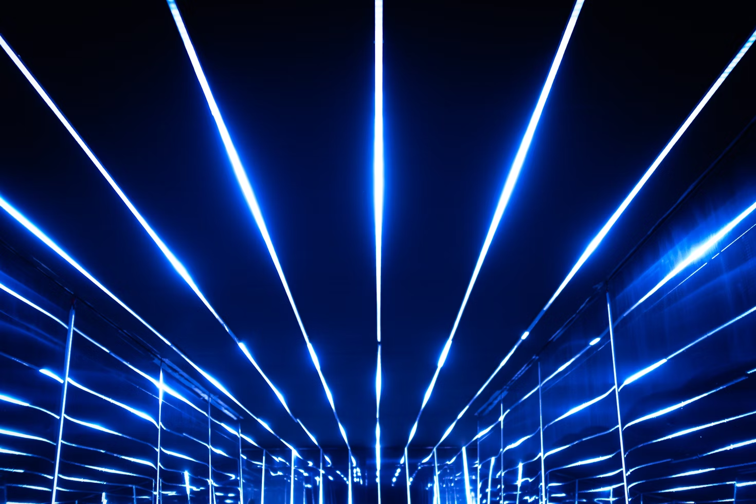 Blue laser beams
