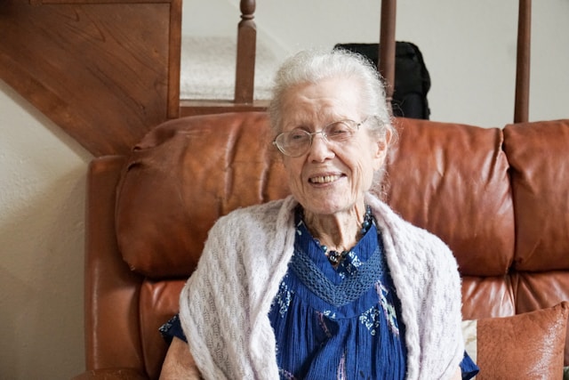 Old retired woman