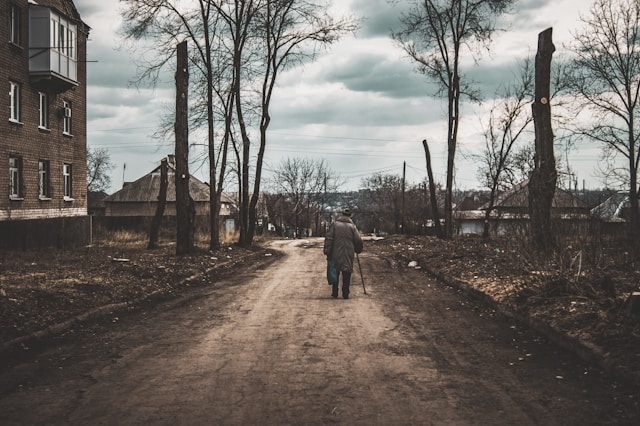 Old person walking