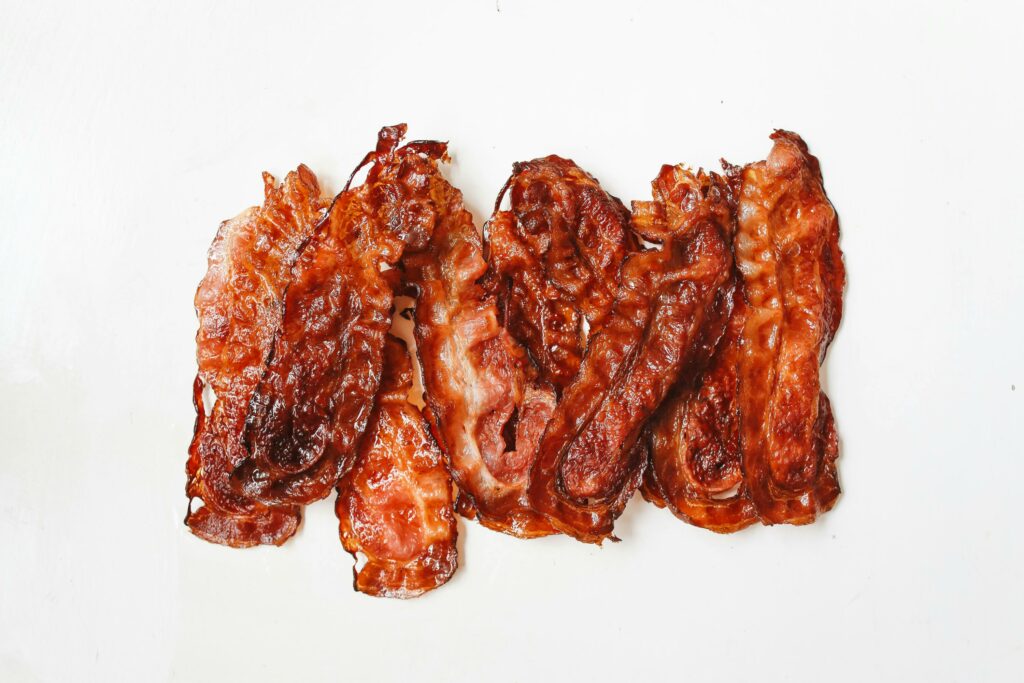 Fried Strips Of red Meat On White Surface
