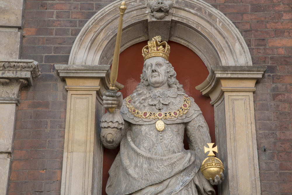 Charles II Statue, City Hall, Worcester; England; UK
