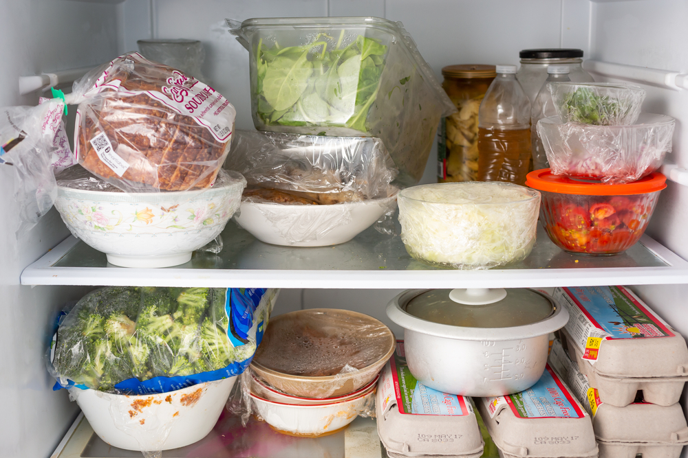 Los Angeles, California, United States - 05-05-2020: A view of a fully stocked refrigerator.
